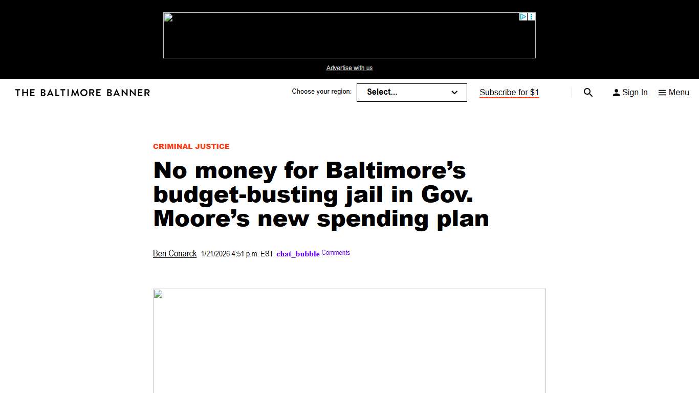 No money for budget-busting Baltimore jail in Wes Moore’s spending plan - The Baltimore Banner
